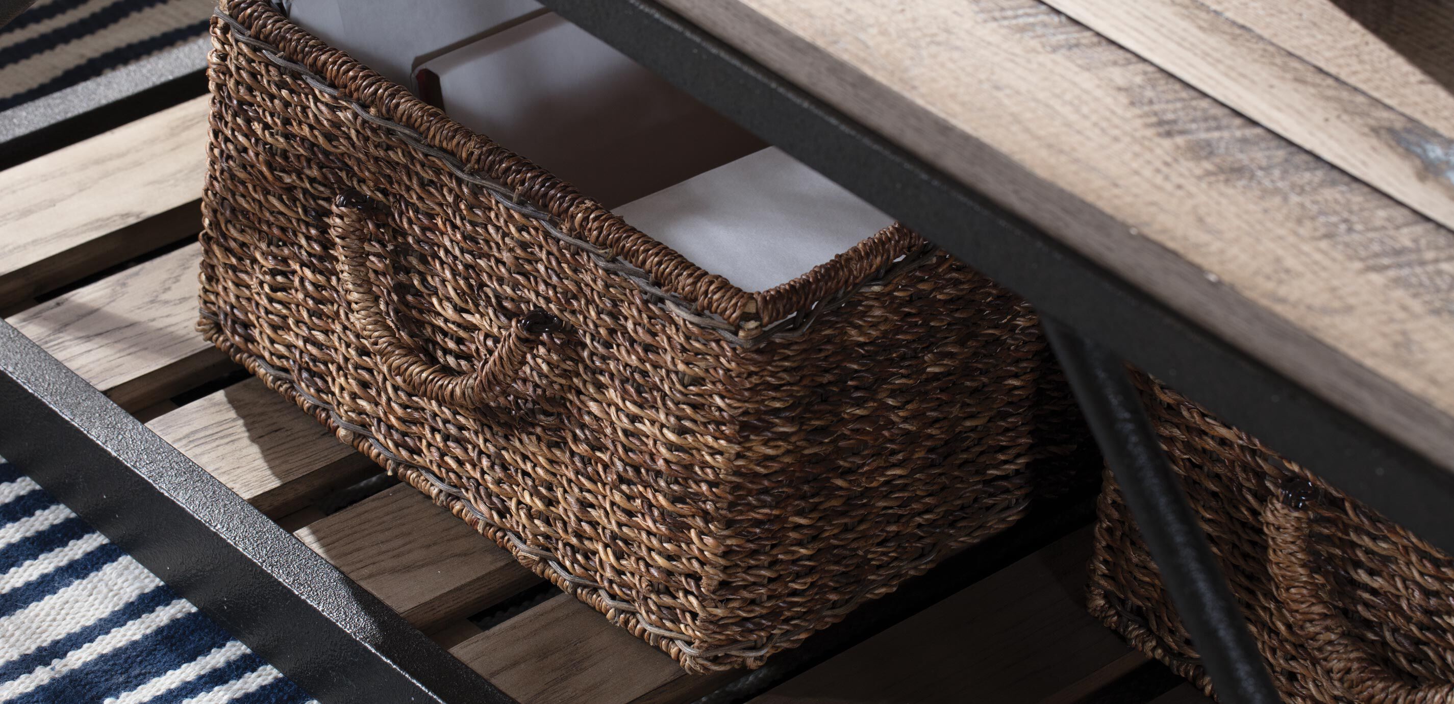 Panier de Rangement en Abaca Sombre_4