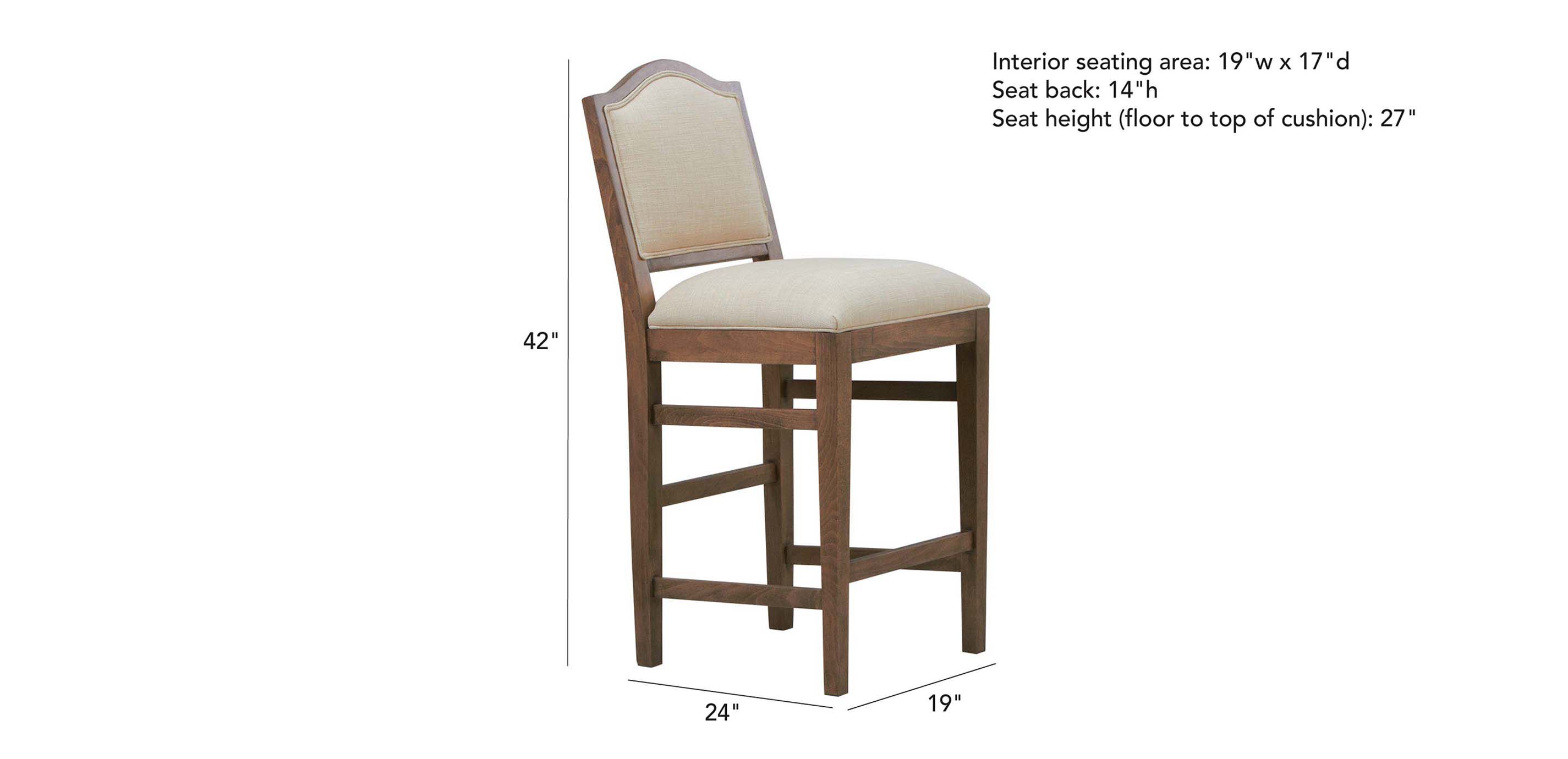 Hayden Counter Stool, Arched Top and Tapered Leg_1