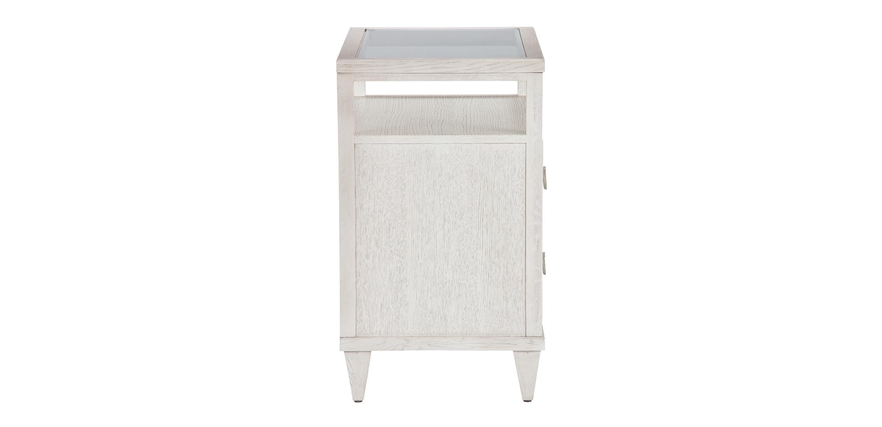 Heston Oak Glass-Top Night Table_3