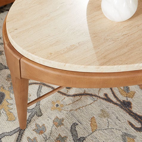 Draper Oval Travertine Coffee Table Product Tile Hover Image 238060