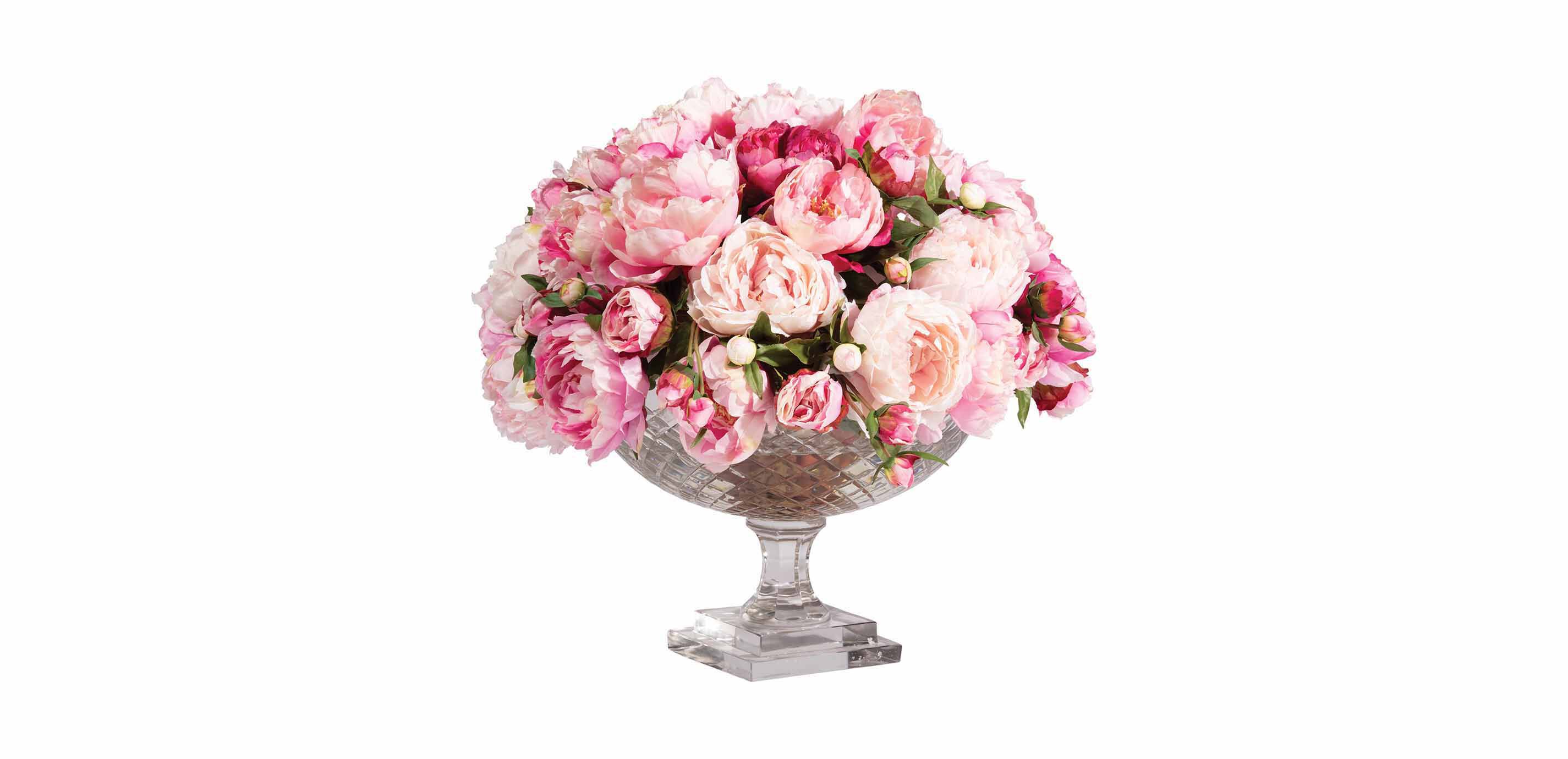 Peonies in Cut Glass Bowl