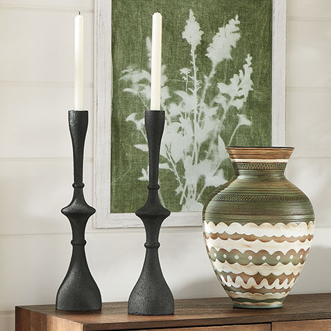 Waylan Cast Iron Candlestick Product Tile Hover Image 430520