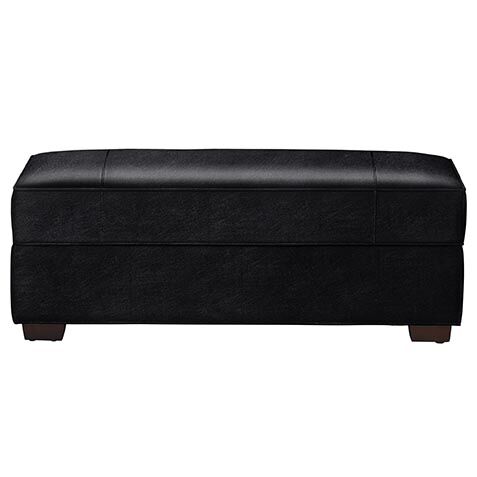 Spencer Leather Wide Ottoman image