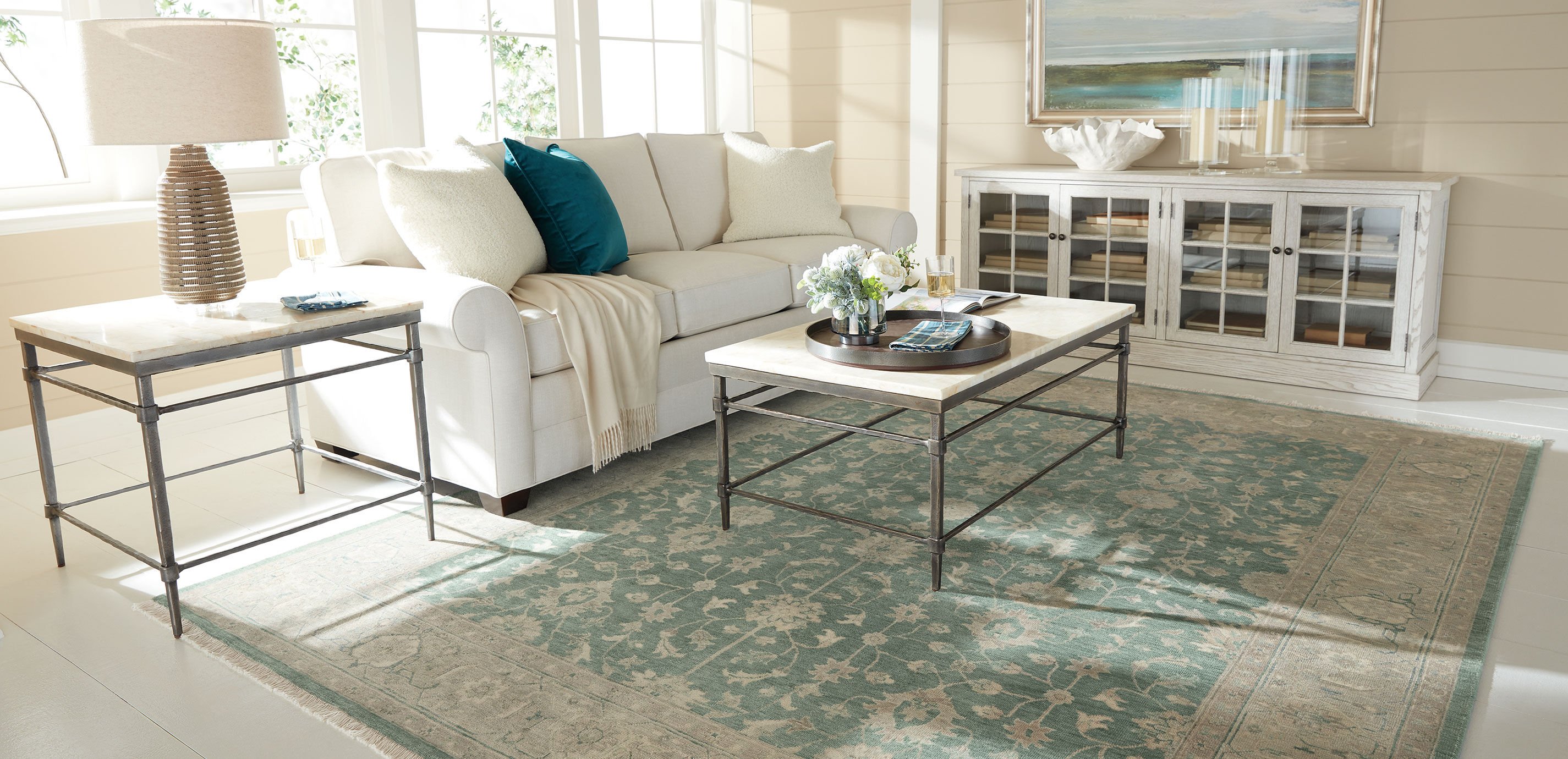 Sylvie Teal Fabric By the Yard_7