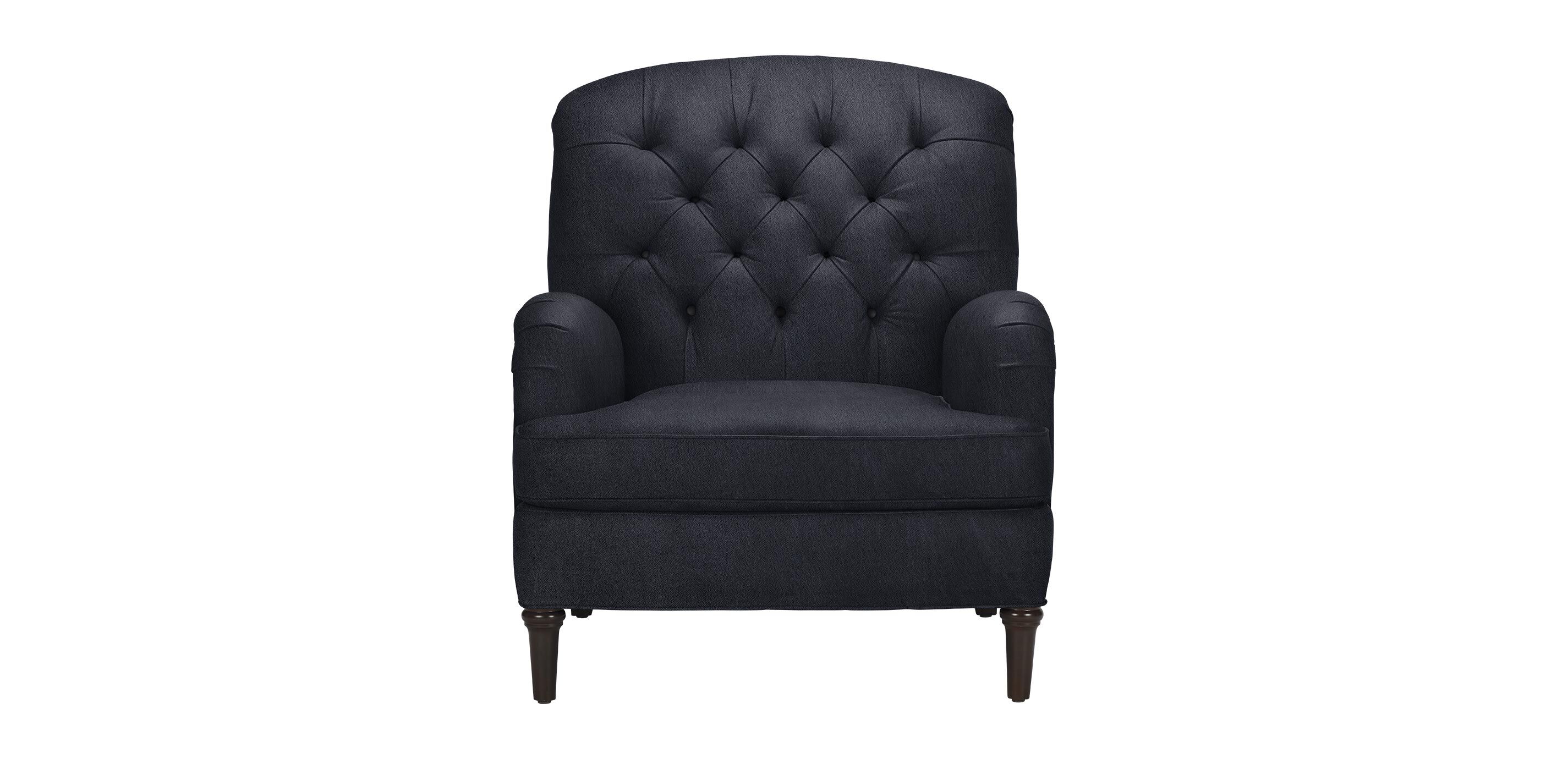 Reede Tall Leather Club Chair | Tufted Leather Chair | Ethan Allen