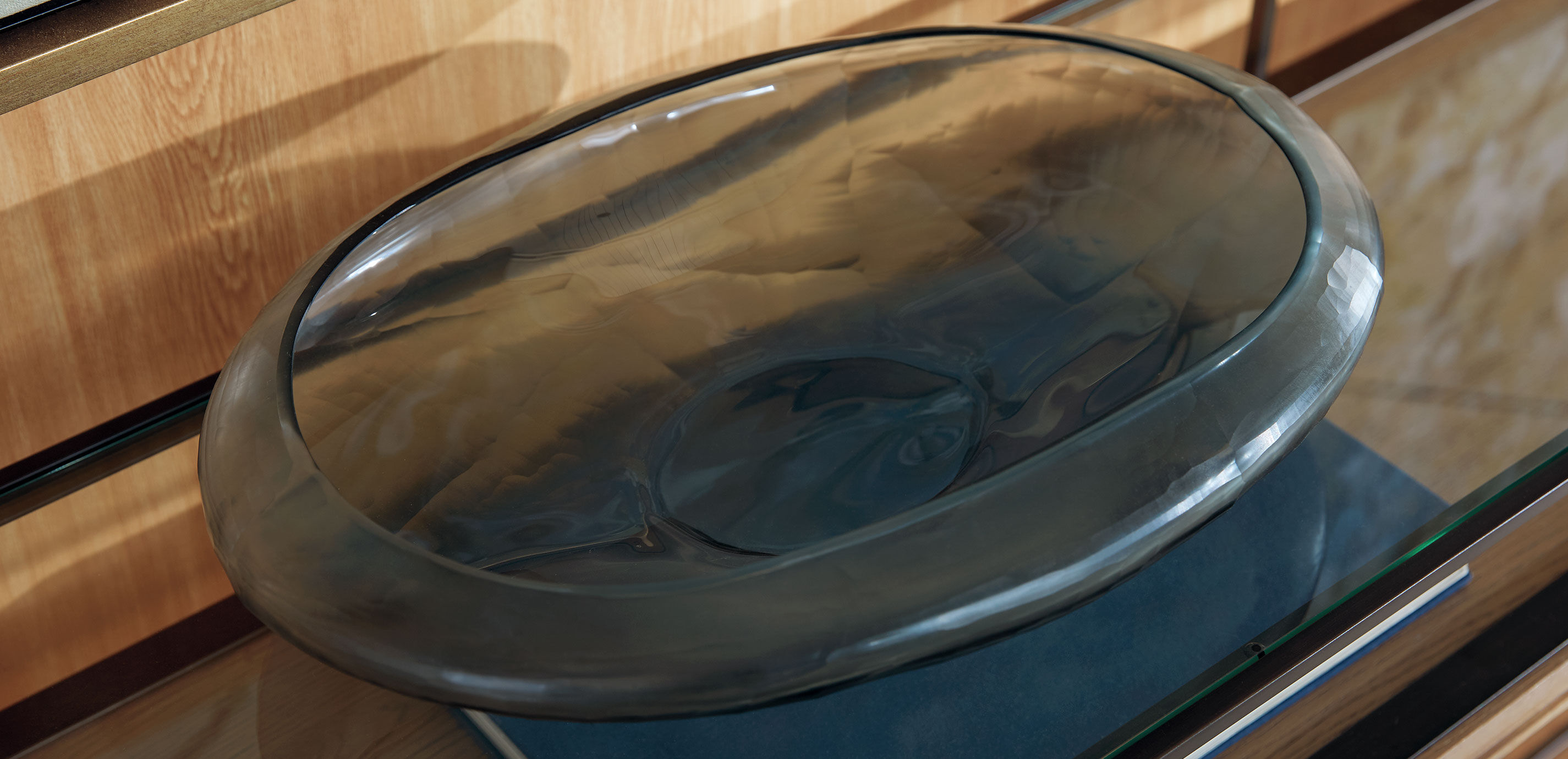 Blue-Gray Cut Glass Bowl_4