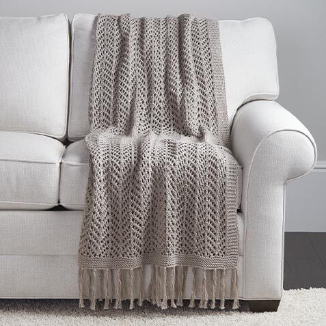 Pointelle Knit Throw image