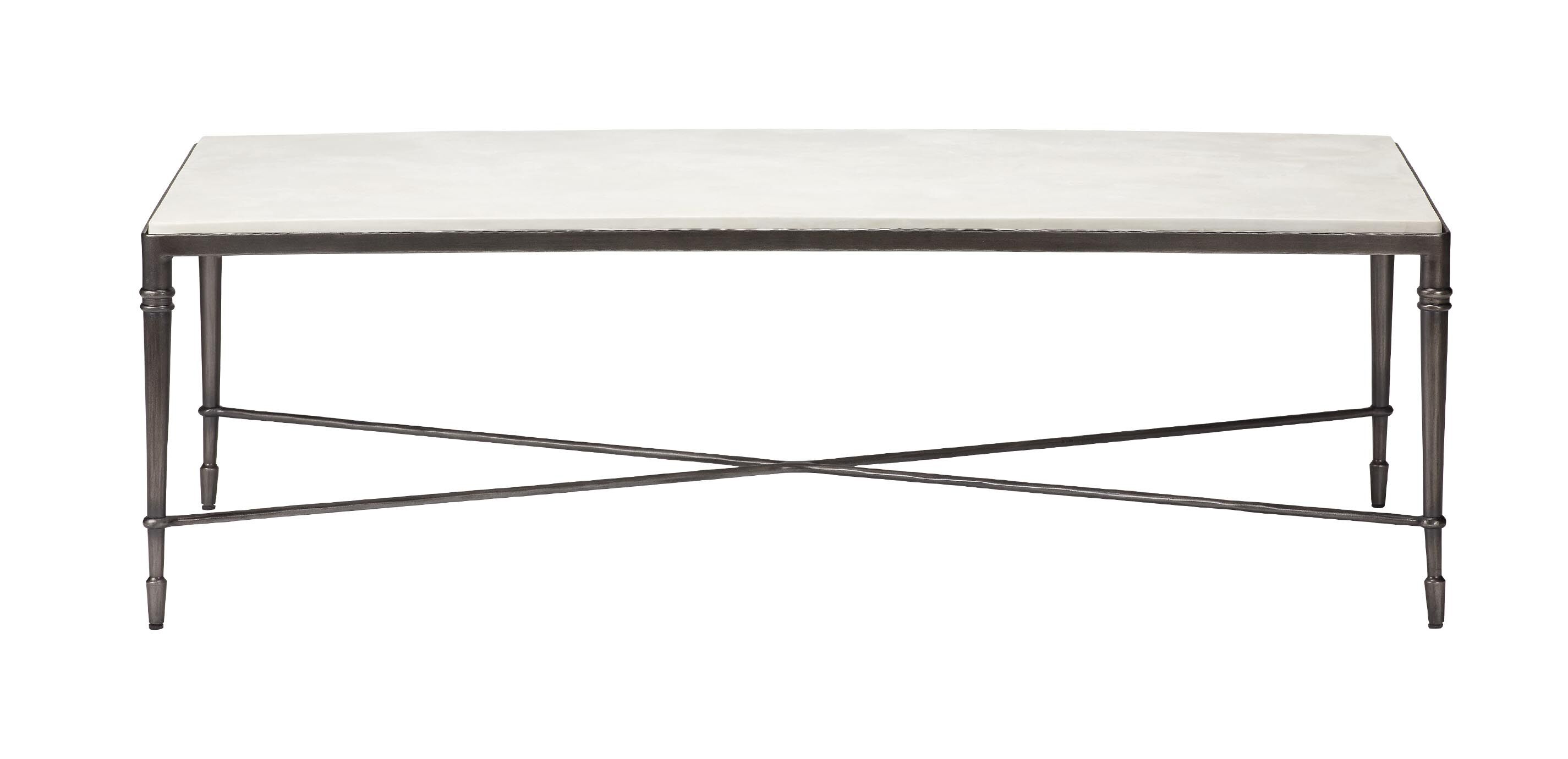 Valeria Stone-Top Rectangular Coffee Table
