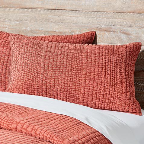 Garment-Dyed Quilted Sham with Pebble Stitch image