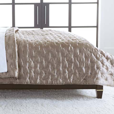 Washed Silk Full/Queen Coverlet, Taupe image 0327715