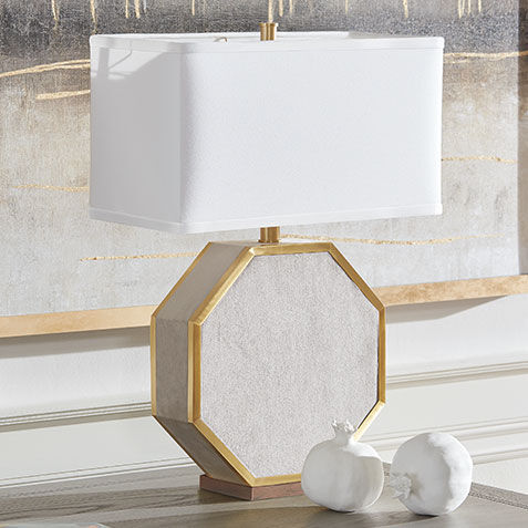 Perry Fabric Desk Lamp Product Tile Hover Image 096097   GRY