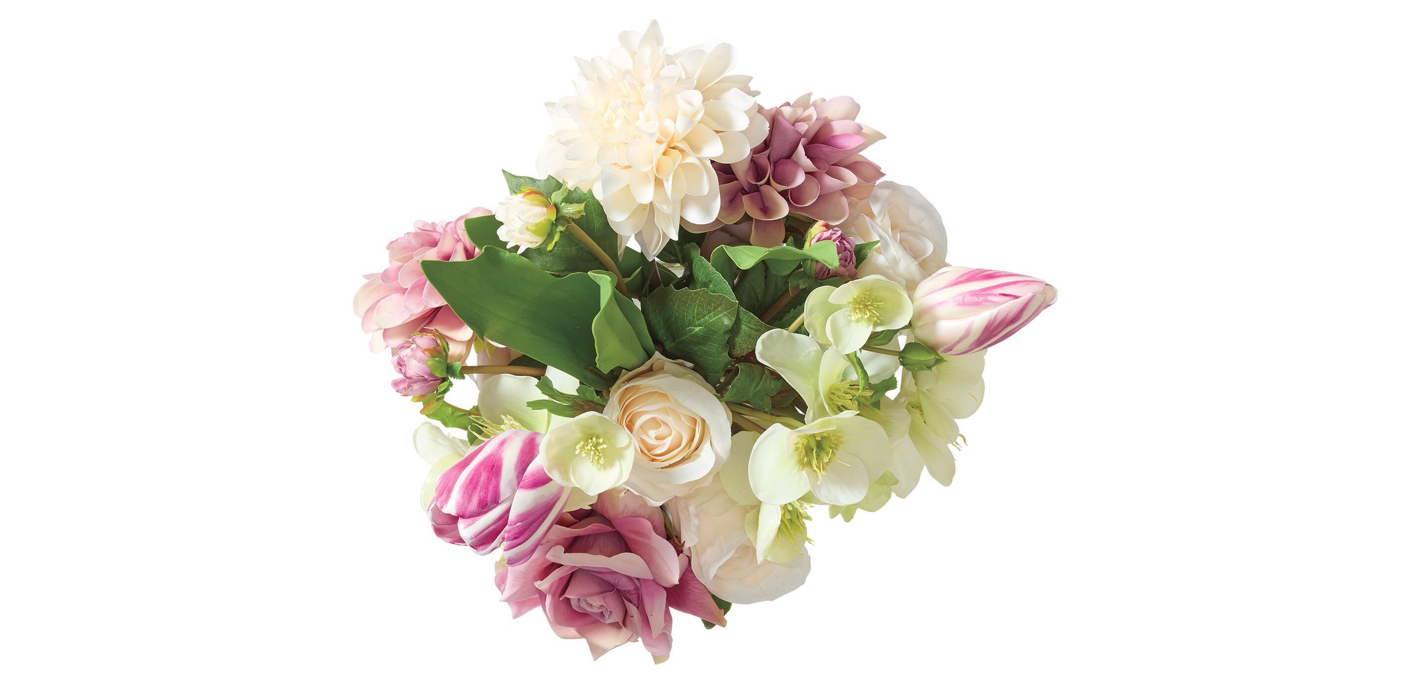 Dusty Lavender Dahlia Arrangement in Glass Vase_2