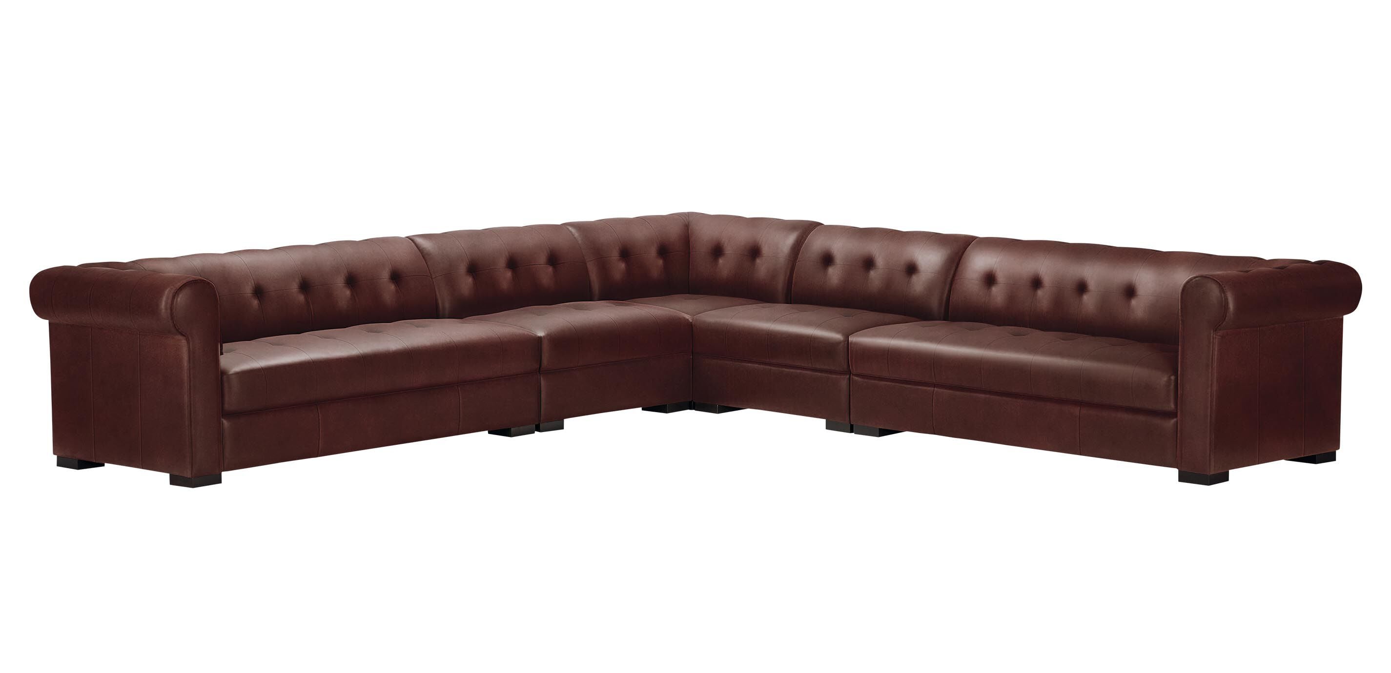 Rockwell Five-Piece Leather Sectional