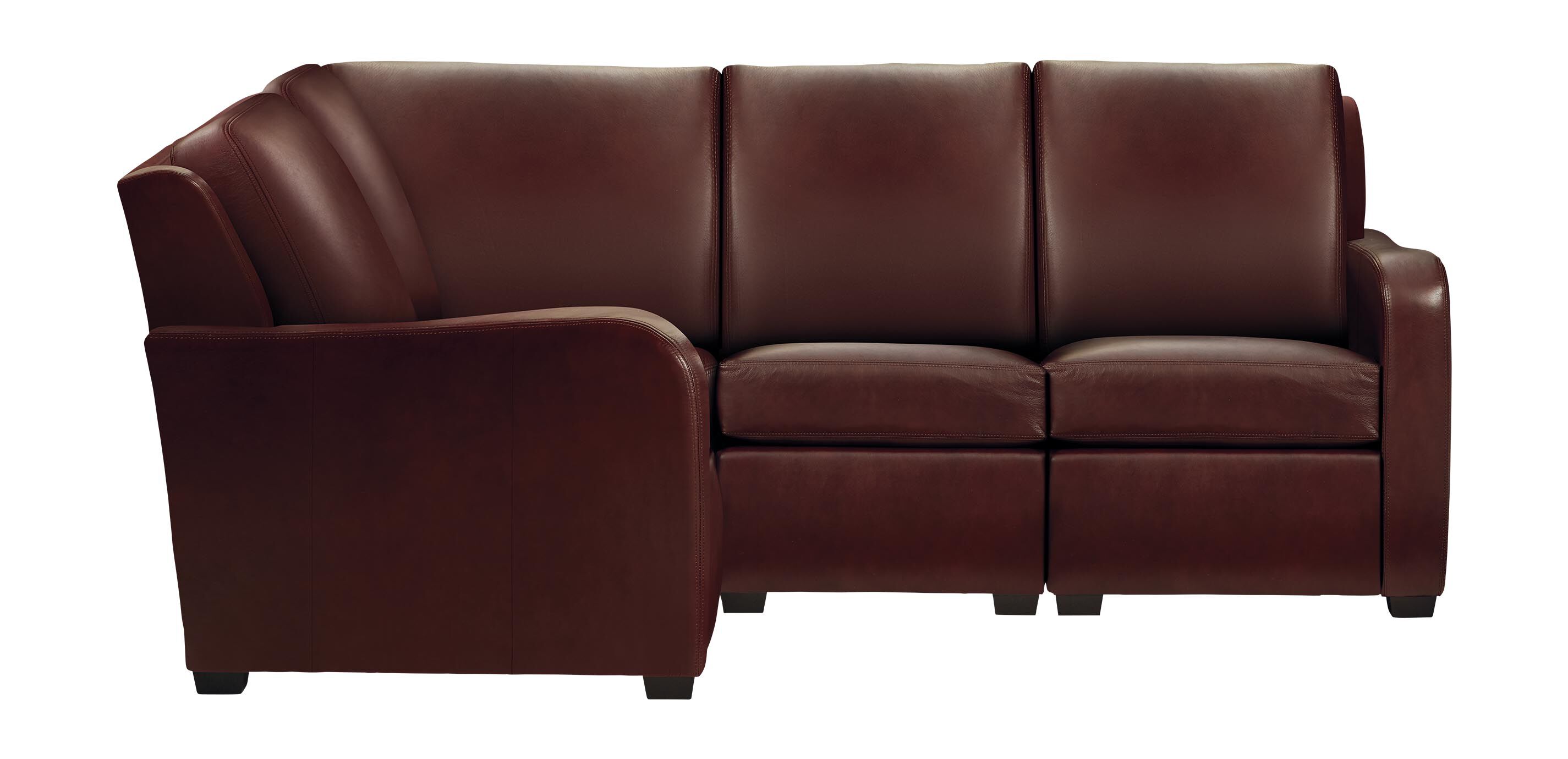 Jennings Leather Stationary Four-Piece Sectional