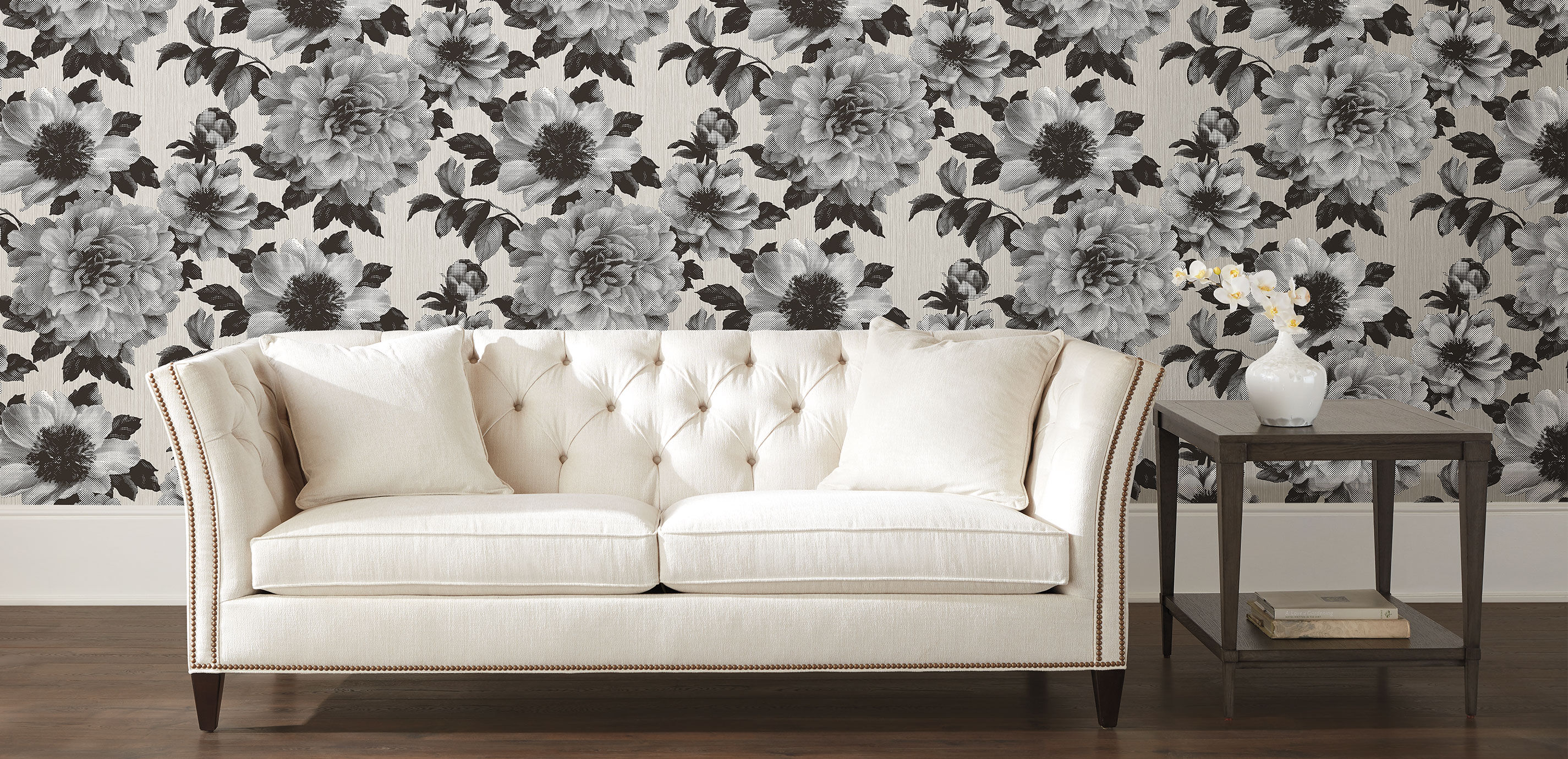 Halftone Floral Wallpaper_1