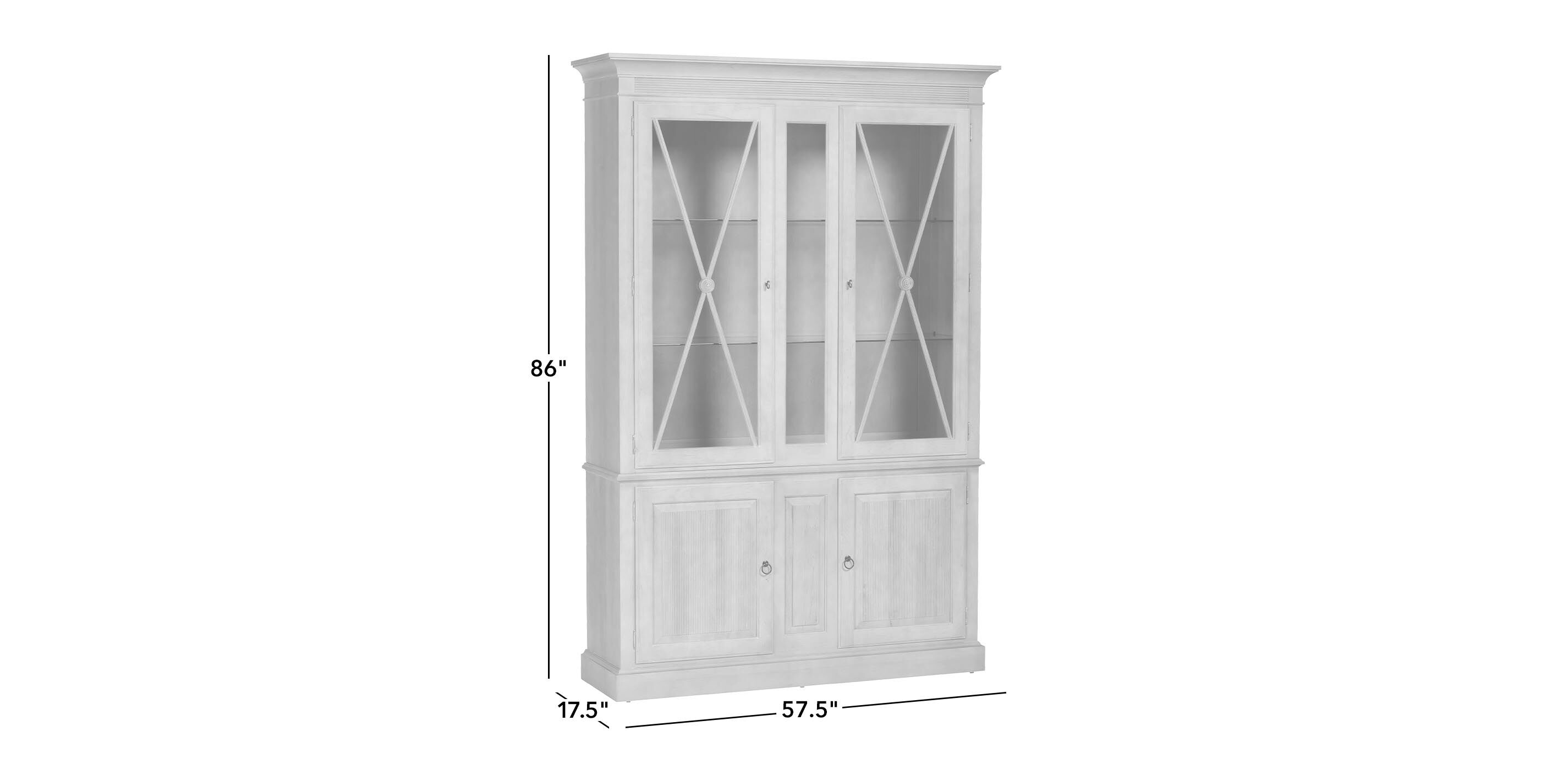 Davos Tall Display Cabinet with Glass Doors_1