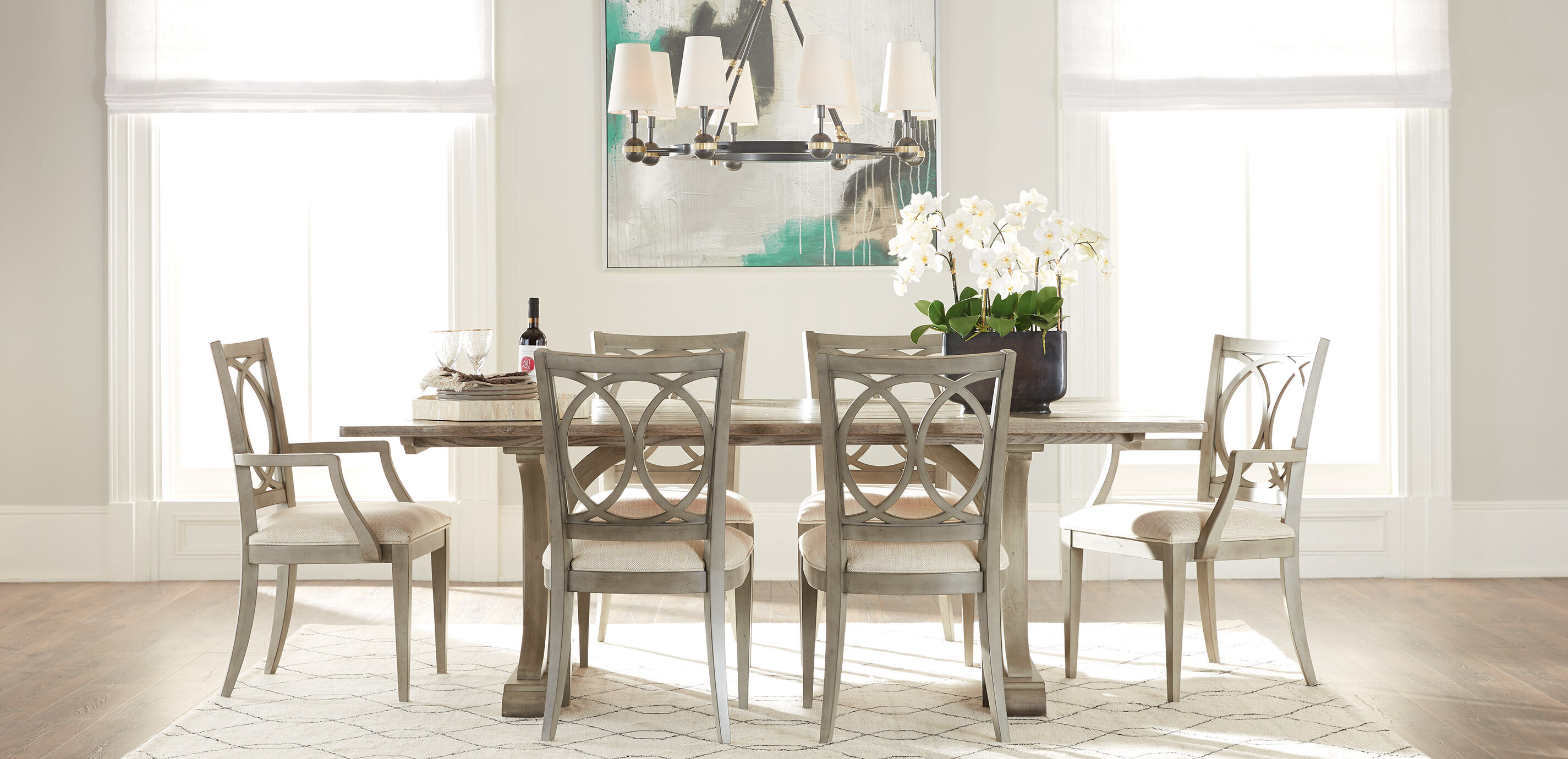 Corin Trestle Extension Dining Table Tables Wood Ethan Allen