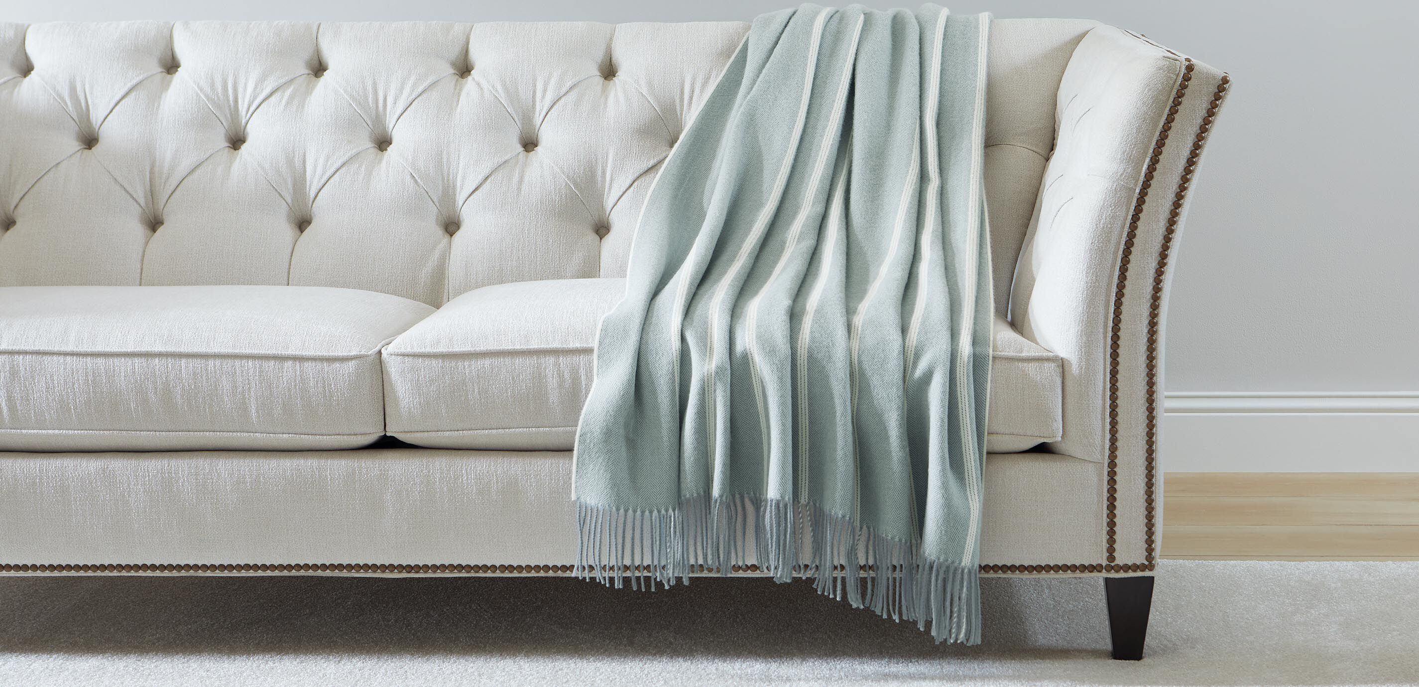 Herringbone Stripe Alpaca Throw