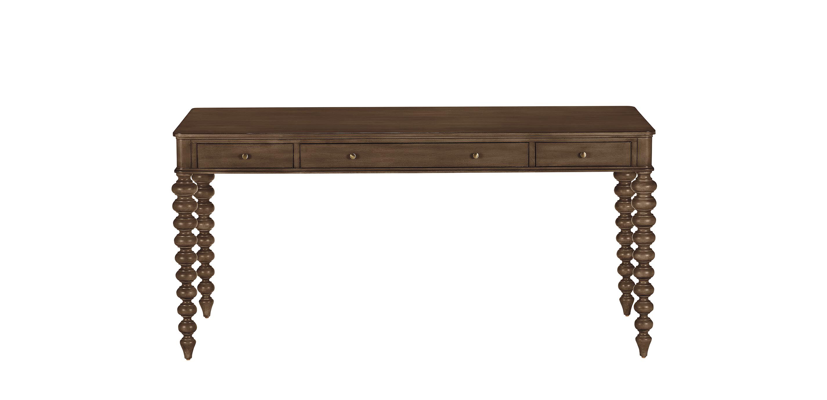 Custom Rounded-Corner Home Office Desk