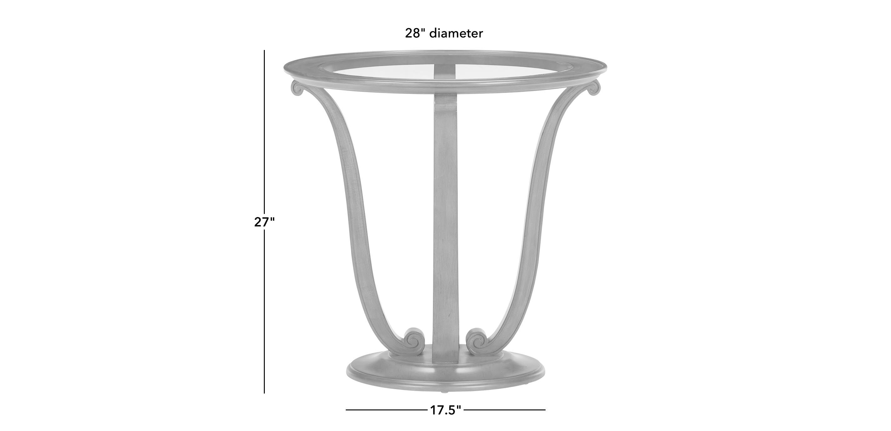 Camille Round Glass-Top Scroll-Base End Table_1