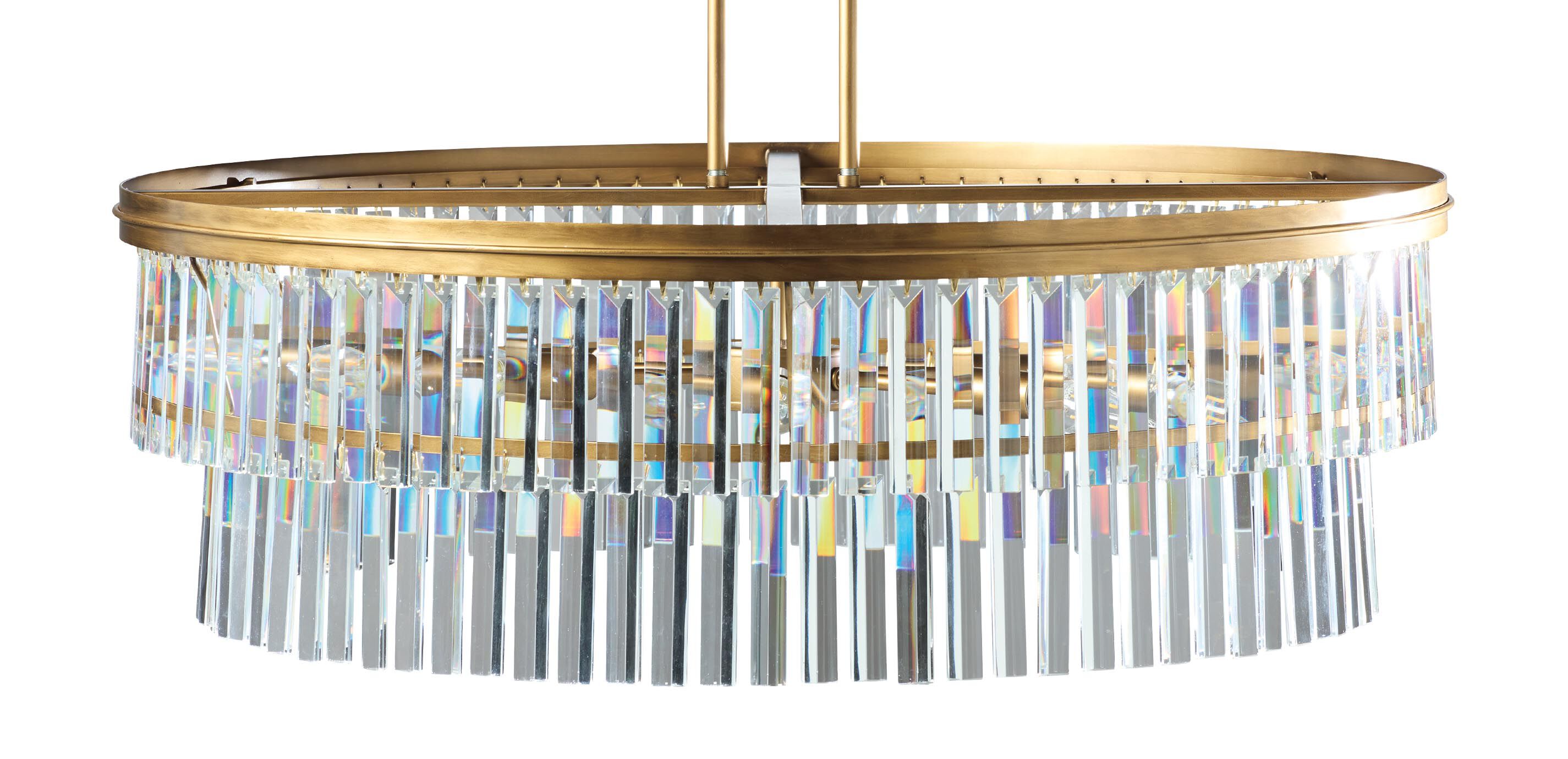 Hazel Crystal Prism Chandelier