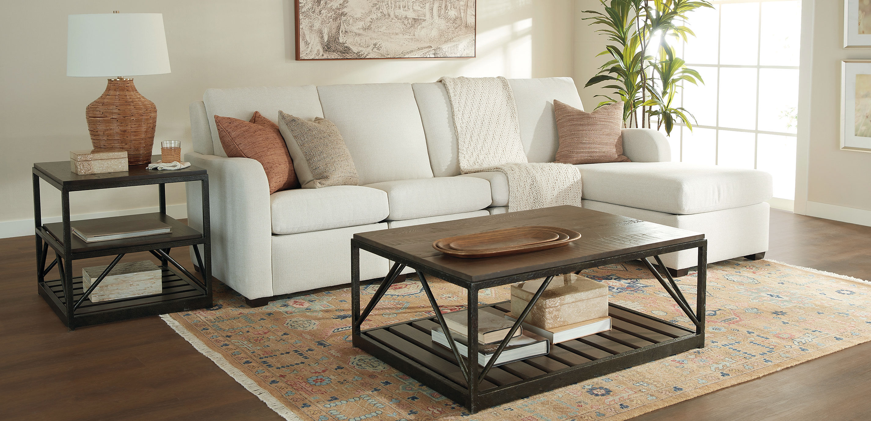 Beam Metal Base Coffee Table_5