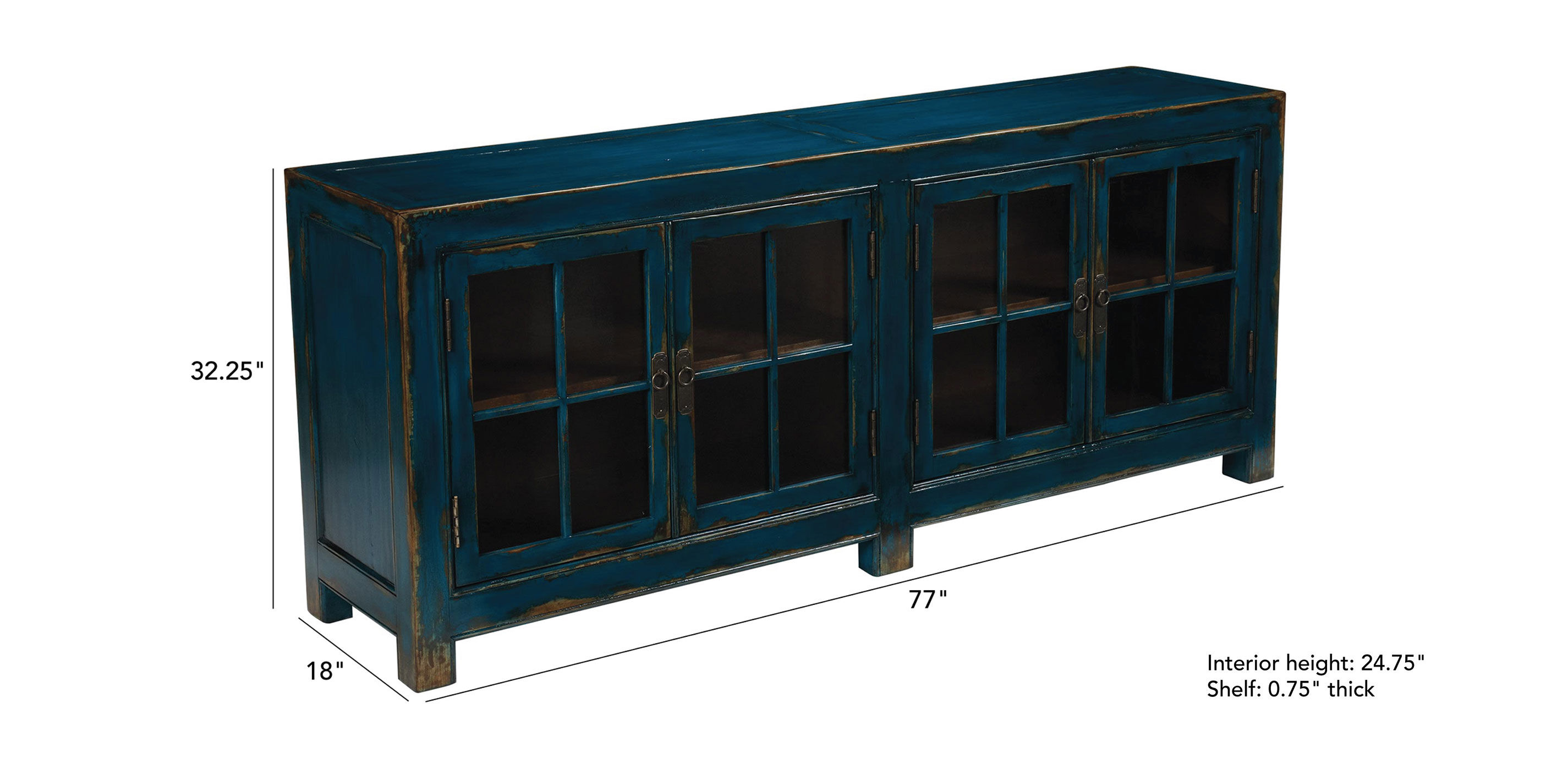 Dressoir Bas Avec Vitrine Ming_1