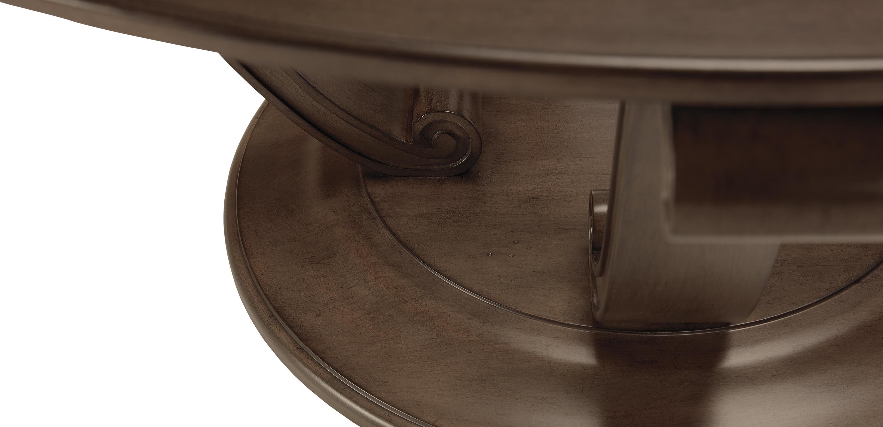 Camille Round Glass-Top Scroll-Base Coffee Table_5