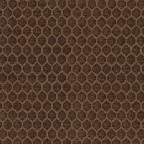 Hex Chocolate Fabric By the Yard image