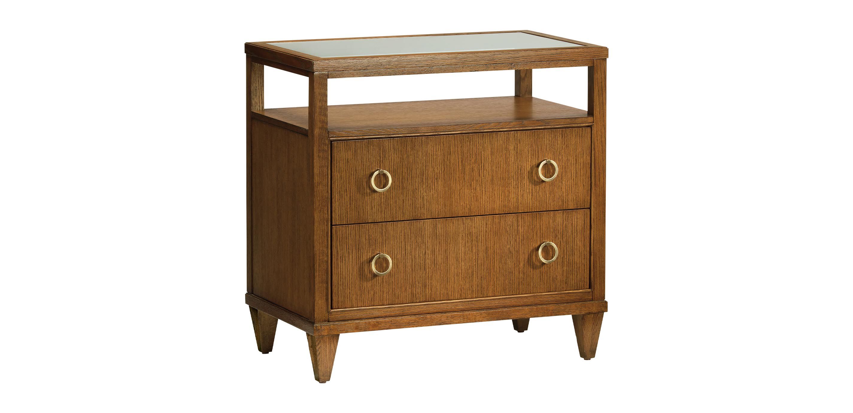 Heston Oak Glass-Top Night Table_2