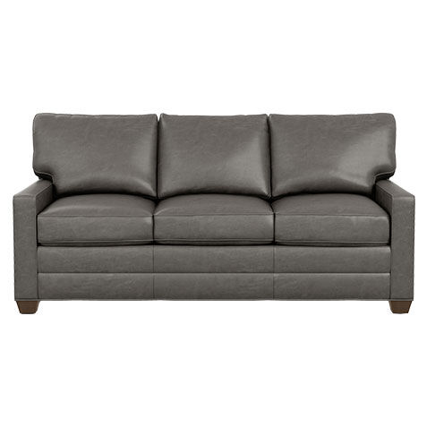 Bennett Track-Arm Leather Sleeper Sofa image