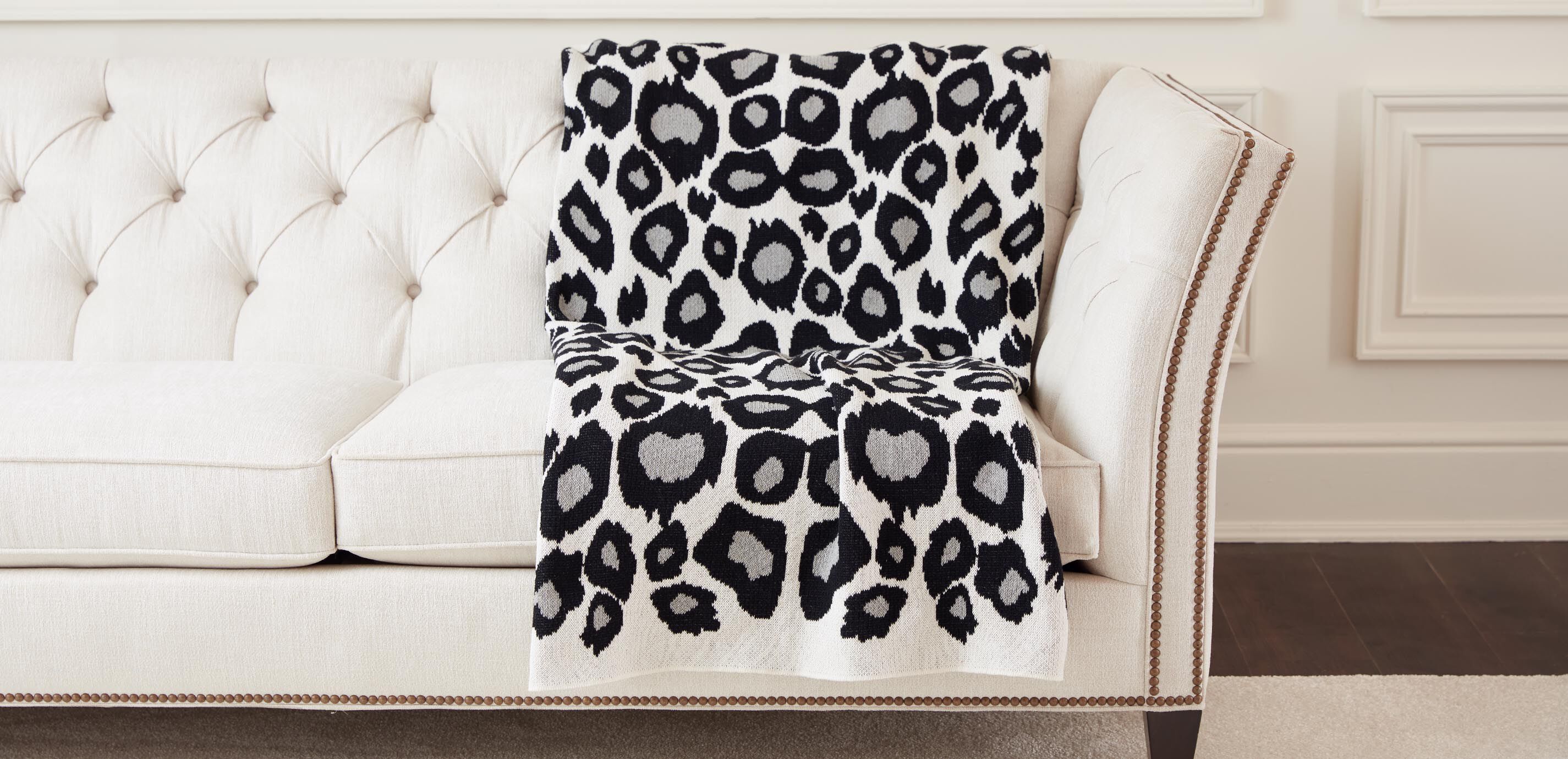 Recycled Cotton Cheetah Throw