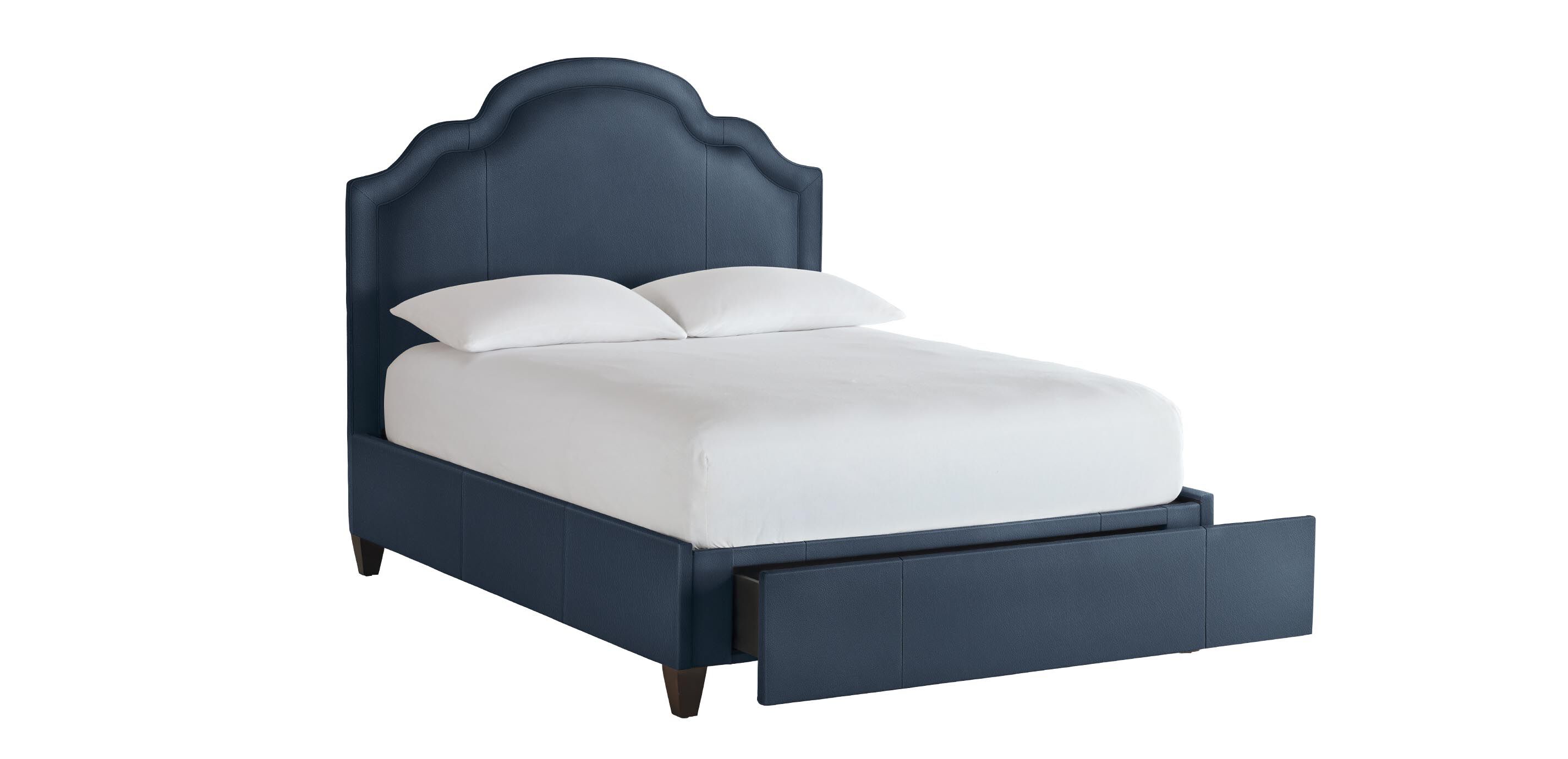 Elenora Custom Leather Storage Bed