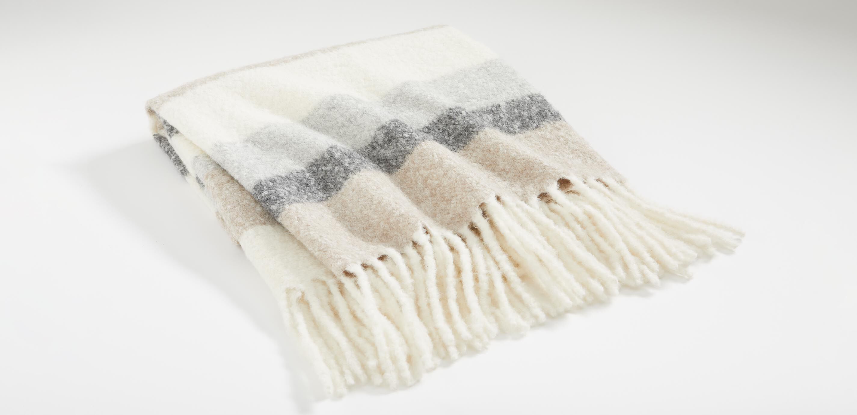 Neutral Stripe Alpaca Throw_1
