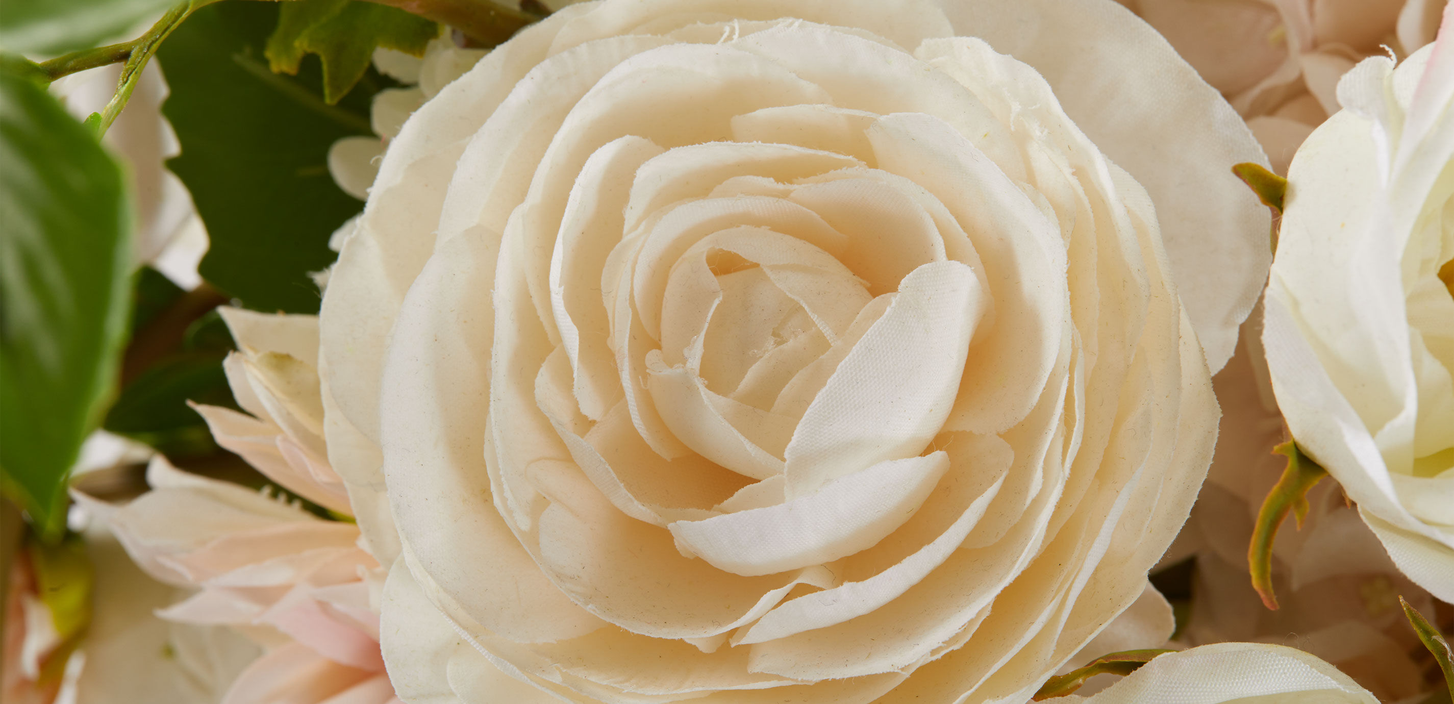 Blush Mixed Floral Bouquet in Small Linear Glass Vase_6