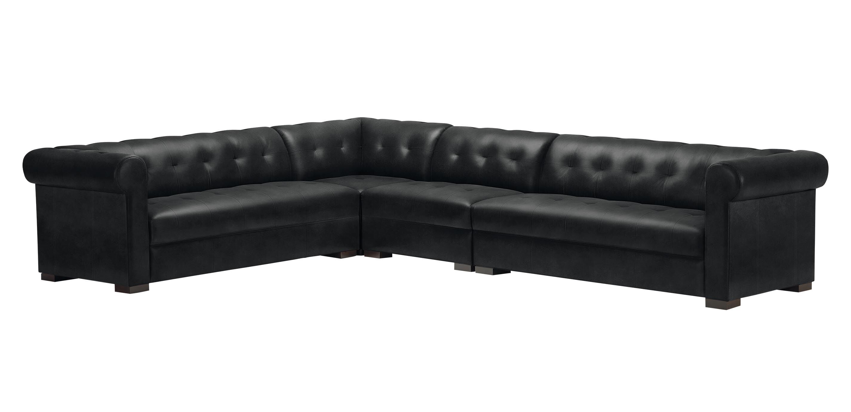Rockwell Leather Four-Piece Sectional