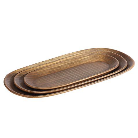 Lina Metal Oval Nesting Trays, Set of 3 image