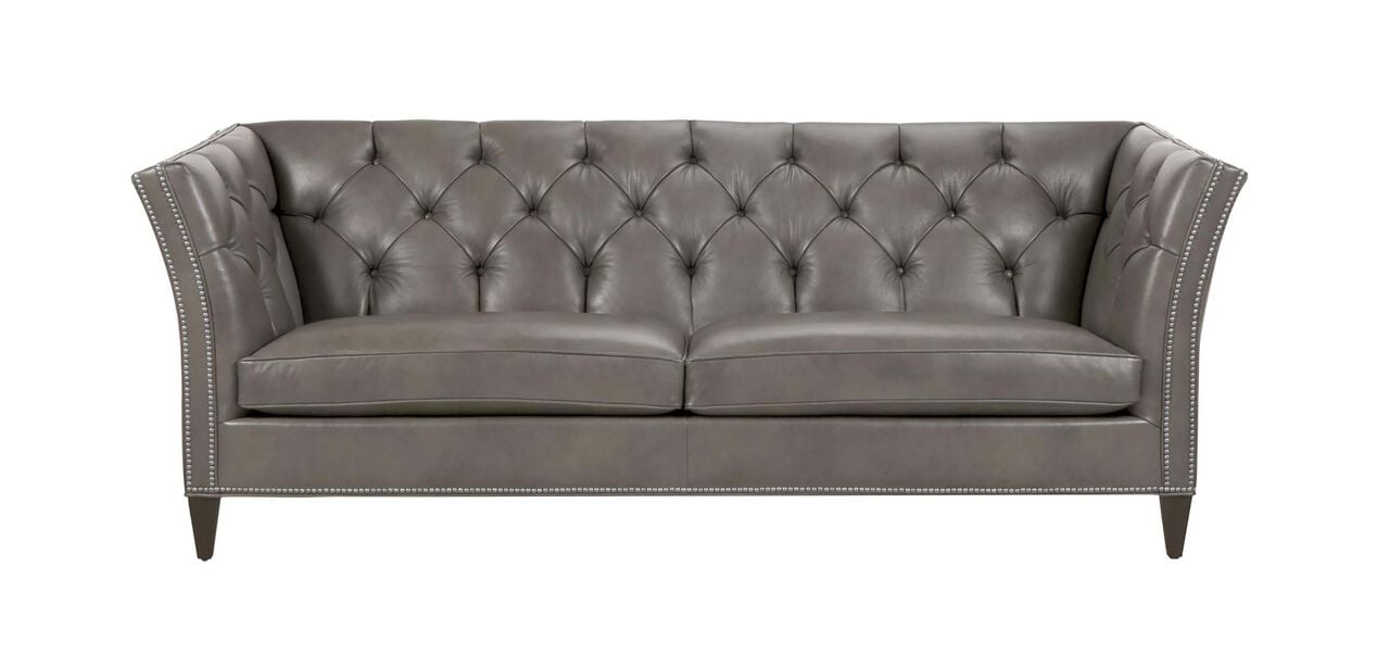 Shelton Leather Sofa Quick Ship, Ethan Allen Leather Sofa And Loveseat