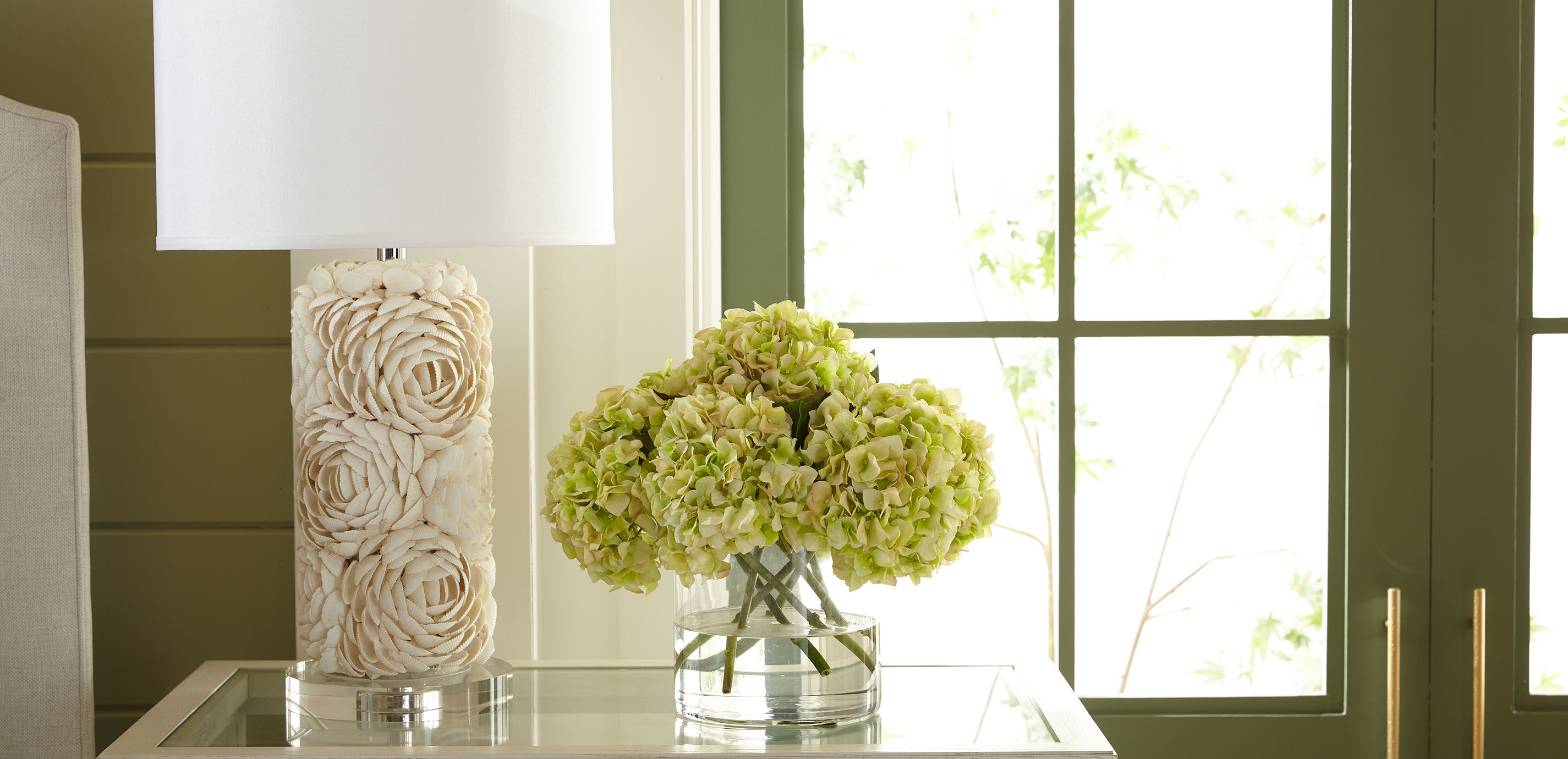 Green Hydrangea Mix in Vase, Real Touch_4