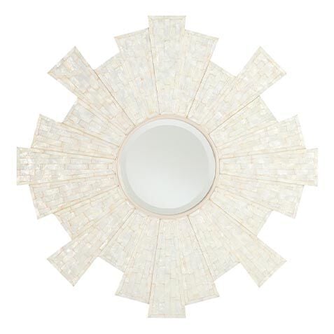 Selma Capiz Wall Mirror image 074142   WHT