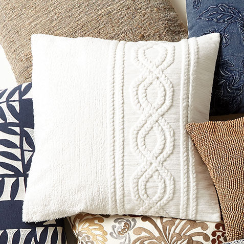 Textured Braid Trim Pillow Product Tile Hover Image 065692