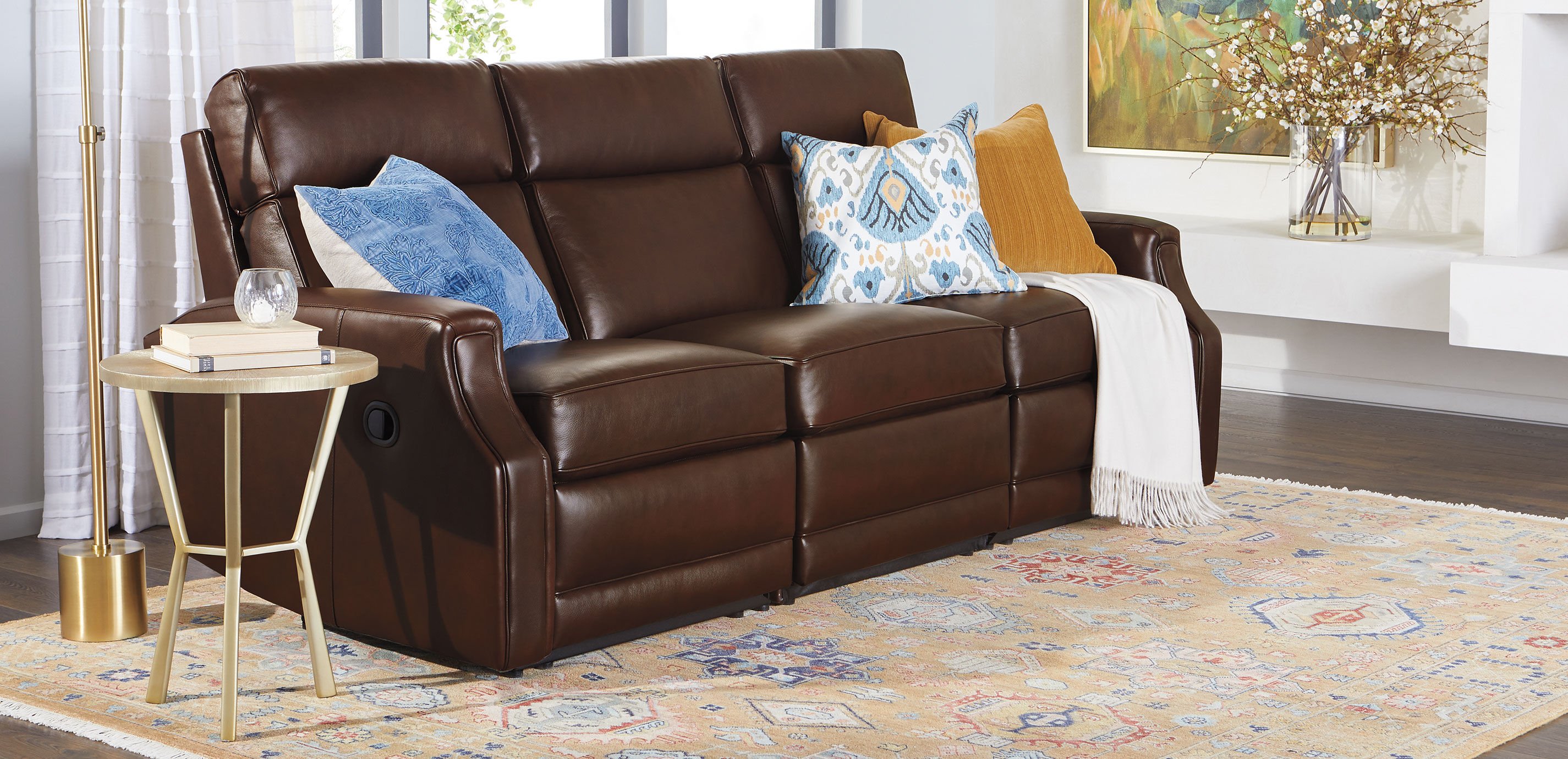 Conover Scoop-Arm Wall-Reclining Modular Leather Sofa_12