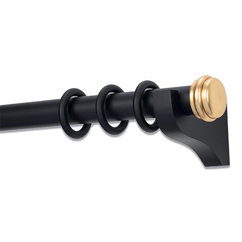 Drapery Hardware Set with Metallic Disc End Cap Finial image