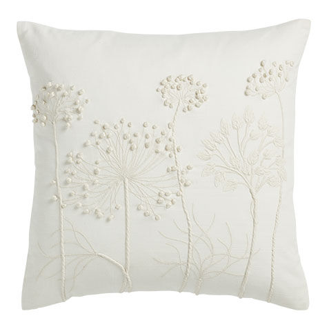French Knotted Pillow, Ivory image