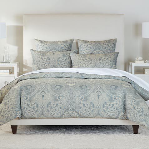Scroll Jacquard Duvet Cover and Shams Set image