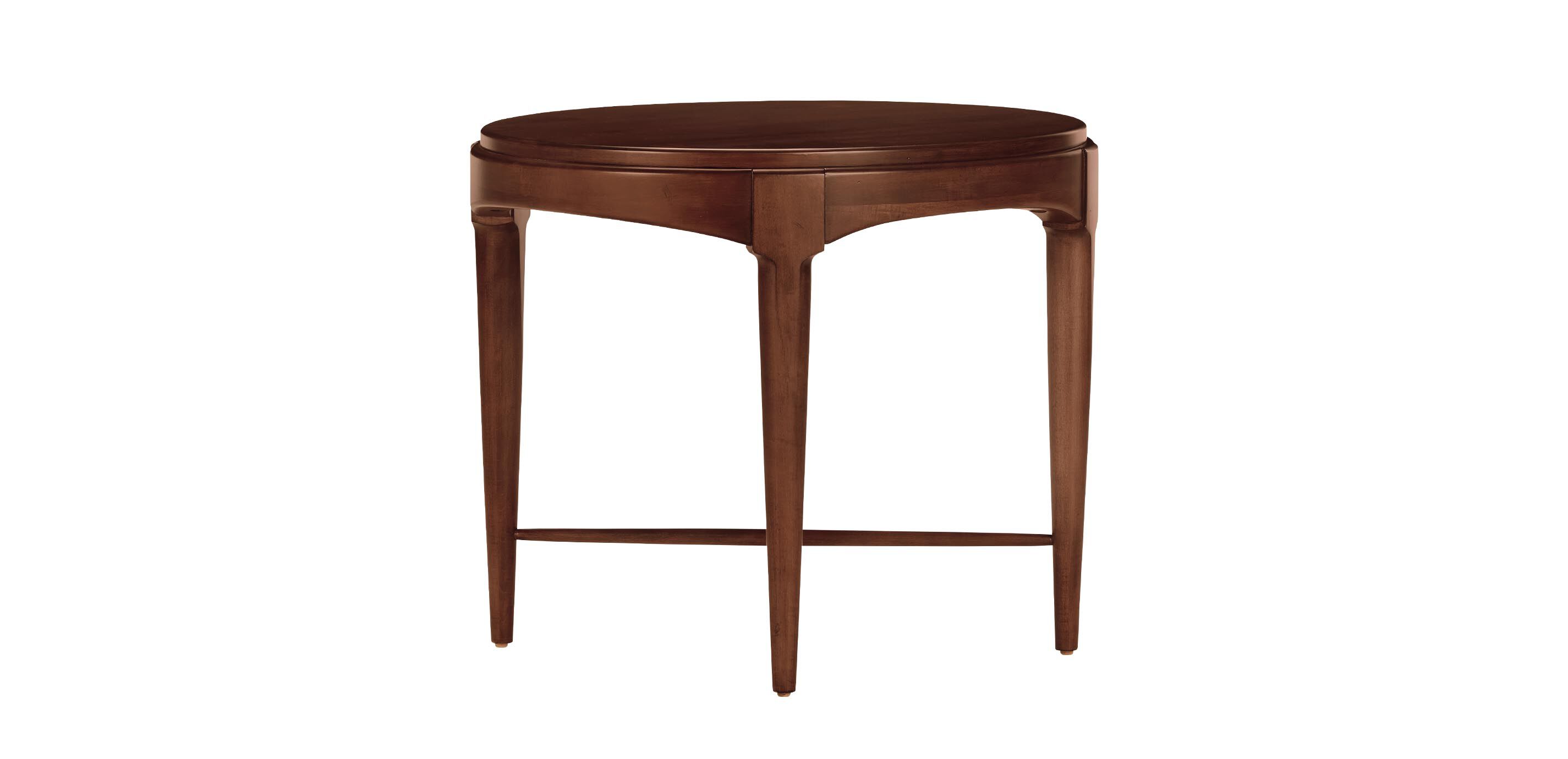Draper Oval Wood Midcentury End Table