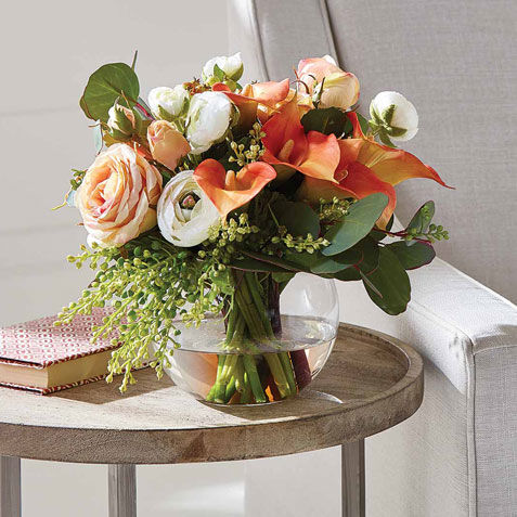 Lilies, Ranunculus & Roses in Fishbowl Vase Product Tile Hover Image 442244