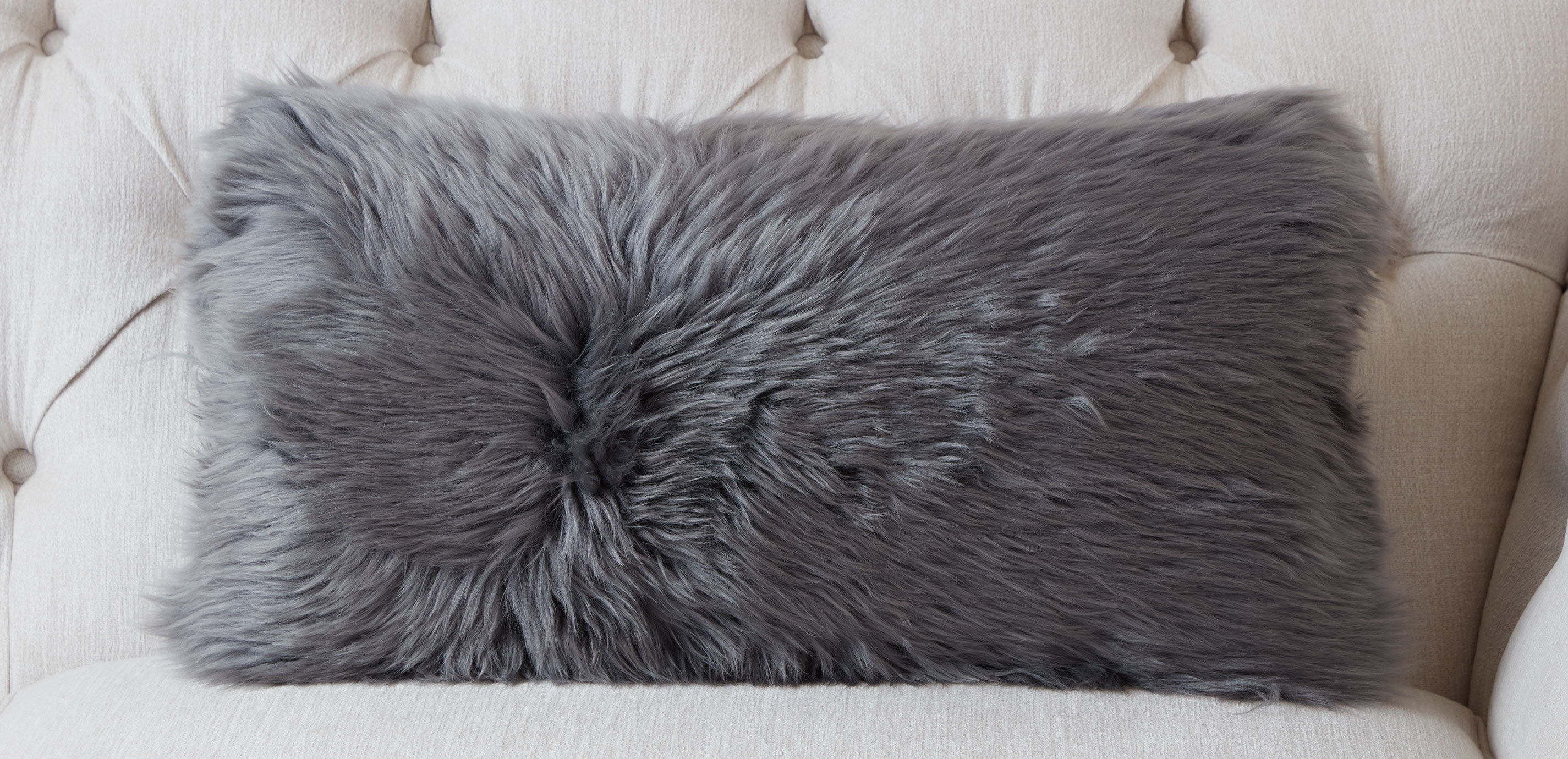 Long Hair Sheepskin Lumbar Pillow_2
