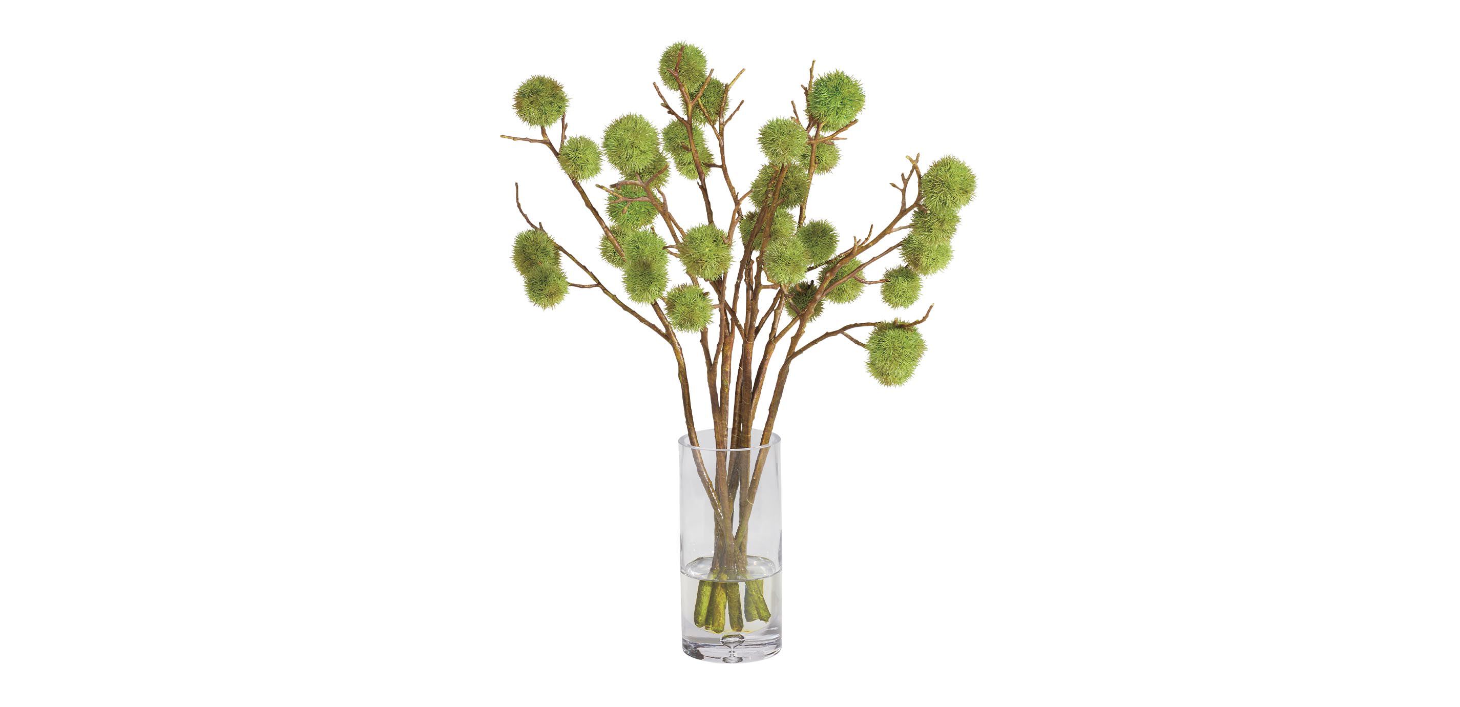 Chestnut Branch Arrangement in Tall Glass Vase_1