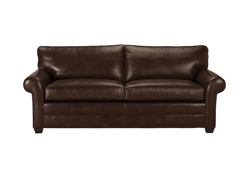 Bennett Roll Arm Leather Sofa Quick, Ethan Allen Leather Sofa And Loveseat